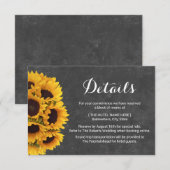 素朴なひまわり黒板ウェディングの詳細 招待状 (正面/裏面)