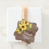 素朴なひまわり ウェディングシャワーのギフトタグ フェイバータグ (インサイチュ)