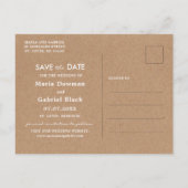 素朴なひまわり。カントリーウェディング  保存の日付をお知らせ インビテーションポストカード (裏面)