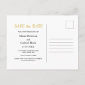 素朴なひまわり。カントリーウェディング Save the Date インビテーションポストカード (裏面)