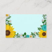 素朴なひまわり、デイジー、フラワーブック 赤ちゃんのために エンクロージャーカード (裏面)