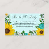 素朴なひまわり、デイジー、フラワーブック 赤ちゃんのために エンクロージャーカード (正面)