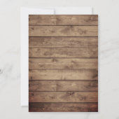 素朴なひもはデイジーの花の瓶のベビーシャワーをつけます 招待状 (裏面)