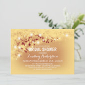 素朴なひもはロマンチックなブライダルシャワーをつけます 招待状 (スタンド正面)