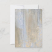 素朴なほこりっぽい青いリースの水色 | 確認 招待状 (裏面)