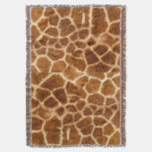 素朴なアフリカのファッションのサファリの動物のキリンのプリント スローブランケット (正面縦)