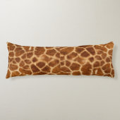 素朴なアフリカのファッションのサファリの動物のキリンのプリント ボディピロー (正面)