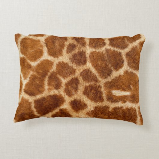 素朴なアフリカのファッションサファリ動物キリンプリント アクセントクッション (裏面)