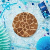 素朴なアフリカのファッションサファリ動物キリンプリント ペーパープレート (パーティー)