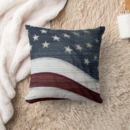 素朴なアメリカの枕 クッション (ブランケット)