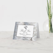 素朴なアメリカシラカンバの木の結婚式は感謝していしています サンキューカード (正面)