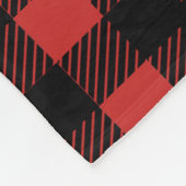 素朴なアメリカヘラジカのバッファローの点検の格子縞の姓 フリースブランケット (角)