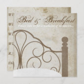 素朴なアンティークスタイルのベッドアンドブレックファストの招待状 招待状 (正面/裏面)
