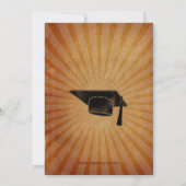 素朴なアンティーク調の卒業パーティーの招待状 招待状 (裏面)