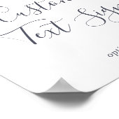 素朴なアースフローラルカスタムテキストサイン ポスター (角)