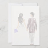 素朴なイスラム教の結婚式予告 招待状 (裏面)