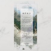 素朴なイタリア人のアマルフィの結婚式メニューカード メニュー (正面/裏面)