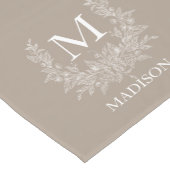 素朴なイニシャル グルーロ パーソナライズドイニシャル ショートテーブルランナー (コーナー)