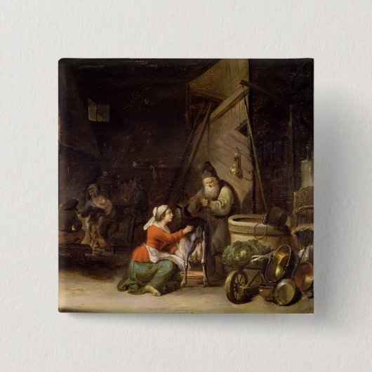 素朴なインテリア 缶バッジ (正面)