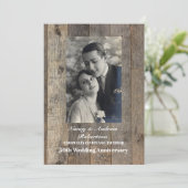 素朴なウェスタンカントリー風 50周年結婚記念日 招待状 (スタンド正面)