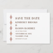 素朴なウェスタンスタイルの結婚式お知らせカード 招待状 (正面)