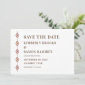 素朴なウェスタンスタイルの結婚式お知らせカード 招待状 (スタンド正面)