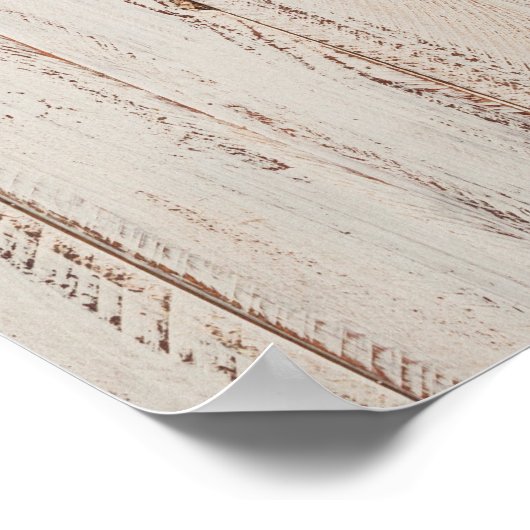 素朴なウェディングシャワーの木のオータムリーフ ポスター (角)