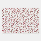 素朴なウッドランドのクリスマスギフト包装紙trio ラッピングペーパーシート (正面3)