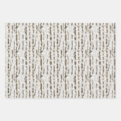 素朴なウッドランドのクリスマスギフト包装紙trio ラッピングペーパーシート (正面2)