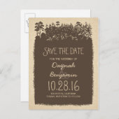 素朴なウッドランドの木々は日付はがきを除く 案内ポストカード (正面/裏面)
