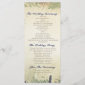 素朴なウッドランドの結婚式プログラム プログラム (裏面)