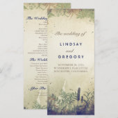 素朴なウッドランドの結婚式プログラム プログラム (正面/裏面)