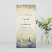 素朴なウッドランドの結婚式プログラム プログラム (スタンド正面)