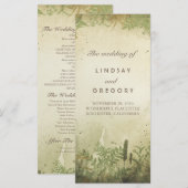 素朴なウッドランドの結婚式 プログラム (正面/裏面)