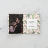 素朴なウッドランド・ホリー植物のホリデーカード 招待状 (内部)