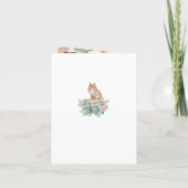 素朴なウッドランド・ホリー植物のホリデーカード 招待状 (裏面)