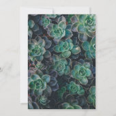 素朴なエメエレガントラルドグリーン結婚式招待状 招待状 (裏面)