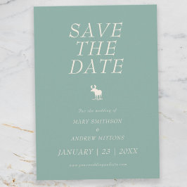 素朴なエレガントな結婚式の招待状（Save the Date） セーブザデート