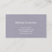 素朴なエレガントな花の白いデイジー 名刺 (裏面)