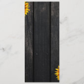 素朴なエレガントひまわりシックなメ結婚ニュー メニュー (裏面)