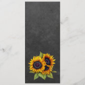 素朴なエレガントひまわり秋の結婚式 メニュー (裏面)