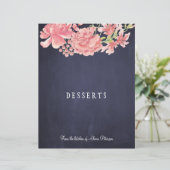 素朴なエレガントピンクのフローラネイビー料理本の分周器 (スタンド正面)