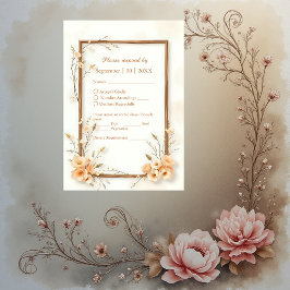 素朴なエレガントフローラ中立 出欠カード