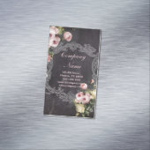 素朴なエレガントヴィンテージ植物質の黒板フローラ マグネット名刺 (インサイチュ)