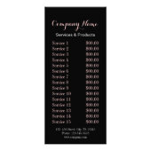 素朴なエレガントヴィンテージ植物質の黒板フローラ ラックカード (裏面)