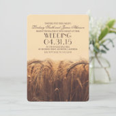 素朴なエレガント小麦結婚式招待状 招待状 (スタンド正面)