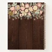 素朴なエレガント木材フローラ料理本レシピ ノートブック (裏面)