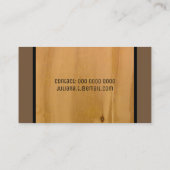 素朴なエレガント木 名刺 (裏面)