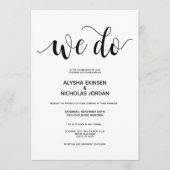 素朴なエレガント私達は結婚式招待状カードをします プログラム (正面)