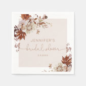 素朴なエレガント秋の結婚式ナプキン スタンダードカクテルナプキン (正面)